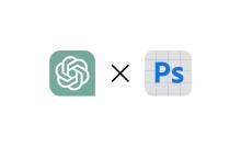 ChatGPTとPhotoshop (Beta版)のロゴ