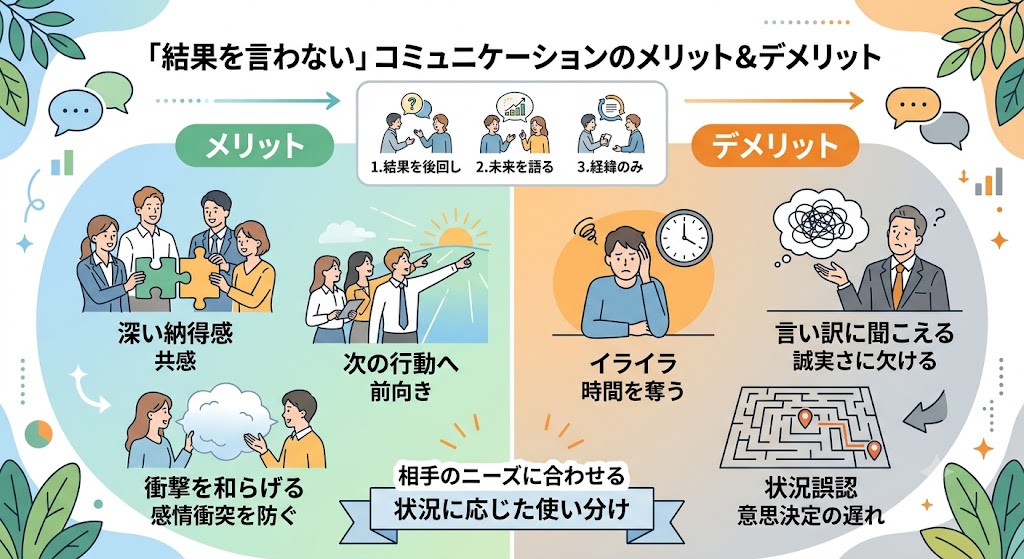 「結果を言わない」コミュニケーションのメリットデメリット