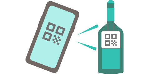 スマホでQRコードや専用タグを読み取り